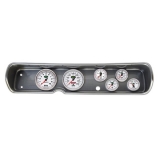 1965 Chevelle 6 Gauge Panel Brushed Alum. With 5 Inch Auto Meter NV Gauges Image
