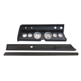 1966 Chevelle 6 Gauge Panel Black With Auto Meter Ultra-Lite Gauges Image