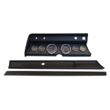 1966 Chevelle 6 Gauge Panel Black With Auto Meter Cobalt Gauges Image