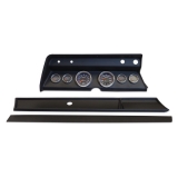 1966 Chevelle 6 Gauge Panel Black With Auto Meter Cobalt Gauges Image
