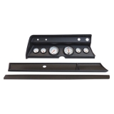 1966 Chevelle 6 Gauge Panel Black With Auto Meter Phantom Gauges Image
