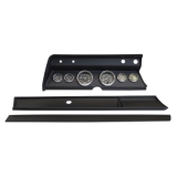 1966 Chevelle 6 Gauge Panel Black With Auto Meter Carbon Fiber Gauges Image
