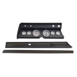 1966 El Camino 6 Gauge Panel Black With Auto Meter Ultra-Lite Ii Gauges Image