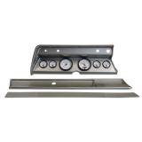 1966 El Camino 6 Gauge Panel Brushed Alum. With Auto Meter Phantom Ii Gauges Image