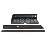 1966 El Camino 6 Gauge Panel Black With Auto Meter Sport-Comp Ii Gauges Image