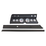 1966 Chevelle 6 Gauge Panel Black With Auto Meter NV Gauges Image