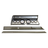 1966 Chevelle Classic Dash Panel Brushed Alum. w/ Auto Meter Mech. Phantom Gauges Image