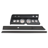 1967 Chevelle 6 Gauge Panel Black With Auto Meter Ultra-Lite Gauges Image