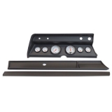 1967 Chevelle 6 Gauge Panel Black With Auto Meter Phantom Gauges Image