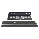 1967 El Camino 6 Gauge Panel Black With Auto Meter Ultra-Lite Ii Gauges Image