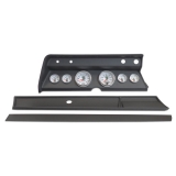 1967 Chevelle 6 Gauge Panel Black With Auto Meter NV Gauges Image