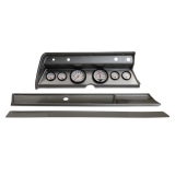 1967 Chevelle Classic Dash Panel Brushed Alum. w/ Auto Meter Mech. Phantom Gauges Image