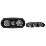 1962-1964 Nova 6 Gauge Panel Black With Auto Meter Ultra-Lite Gauges Image