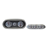 1962-1964 Nova 6 Gauge Panel Brushed Aluminum With Auto Meter C2 Gauges Image