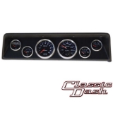 1966-1967 Nova 6 Gauge Panel Black With Auto Meter Cobalt Gauges Image