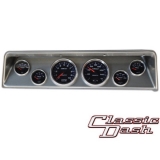 1966-1967 Nova 6 Gauge Panel Brushed Alum. With Auto Meter Cobalt Gauges Image