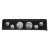 1966-1967 Nova 6 Gauge Panel Black With Auto Meter Phantom Gauges Image