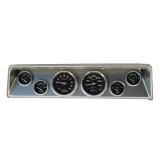 1966-1967 Nova 6 Gauge Panel Brushed Alum. With Auto Meter Carbon Fiber Gauges Image