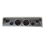 1966-1967 Nova 6 Gauge Panel Brushed Alum. With Auto Meter Sport-Comp Mechanical Gauges Image