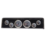 1966-1967 Nova 6 Gauge Panel Carbon Fiber With Auto Meter Ultra-Lite 2 Gauges Image