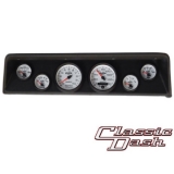 1966-1967 Nova 6 Gauge Panel Black With Auto Meter Phantom Ii Gauges Image