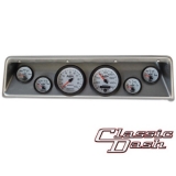 1966-1967 Nova 6 Gauge Panel Brushed Alum. With Auto Meter Phantom Ii Gauges Image