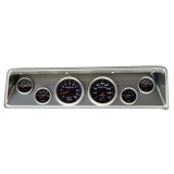 1966-1967 Nova 6 Gauge Panel Brushed Alum. With Auto Meter Sport-Comp 2 Gauges Image