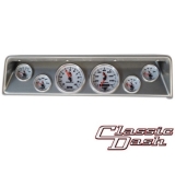 1966-1967 Nova 6 Gauge Panel Brushed Alum. With Auto Meter C2 Gauges Image