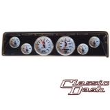 1966-1967 Nova 6 Gauge Panel Carbon Fiber With Auto Meter C2 Gauges Image