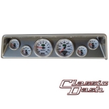 1966-1967 Nova 6 Gauge Panel Brushed Alum. With Auto Meter Nv Gauges Image