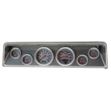 1966-1967 Nova Classic Dash Panel Brushed Alum. w/ Auto Meter Mech. Ultra-Lite Gauges Image