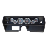 1968 Nova 6 Gauge Panel Black With Auto Meter Ultra-Lite Gauges Image