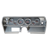 1968 Nova 6 Gauge Panel Brushed Alum. With Auto Meter Ultra-Lite Gauges Image