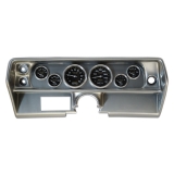 1968 Nova 6 Gauge Panel Brushed Alum. With Auto Meter Carbon Fiber Gauges Image