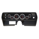 1968 Nova 6 Gauge Panel Carbon Fiber With Auto Meter Carbon Fiber Gauges Image