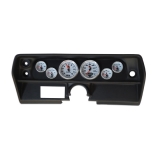 1968 Nova 6 Gauge Panel Black With Auto Meter C2 Gauges Image