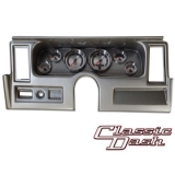 1977-1979 Nova Classic Dash Panel Brushed Alum. w/ Auto Meter American Muscle Gauges w/ Side Vents Image