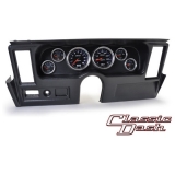 1977-1979 Nova Classic Dash Panel Black w/ Auto Meter Cobalt Gauges w/ Side Vents Image