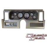 1977-1979 Nova Classic Dash Panel Brushed Alum. w/ Auto Meter Phantom Gauges w/ Side Vents Image