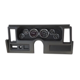 1977-1979 Nova Classic Dash Panel Black w/ Auto Meter Carbon Fiber Gauges w/ Side Vents Image