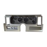 1977-1979 Nova Classic Dash Panel Brushed Alum. w/ Auto Meter Carbon Fiber Gauges w/ Side Vents Image