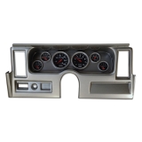 1977-1979 Nova Classic Dash Panel Brushed Alum. w/ Auto Meter Mech. Sport-Comp Gauges w/ Side Vents Image