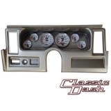 1977-1979 Nova Classic Dash Panel Brushed Alum. w/ Auto Meter NV Gauges w/ Side Vents Image