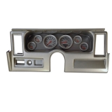 1977-1979 Nova Classic Dash Panel Brushed Alum. w/ Auto Meter Mech. Ultra-Lite Gauges w/ Side Vents Image