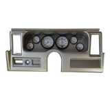1977-1979 Nova Classic Dash Panel Brushed Alum. w/ Auto Meter Mech. Phantom Gauges w/ Side Vents Image