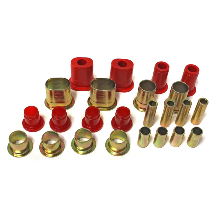 1967-1972 Chevelle Poly Graphite Control Arm Bushing Kit Red Oval: 3-3172R