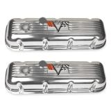 1967-1992 Camaro Big Block 454 Turbo Jet Finned Aluminum Valve Covers Image