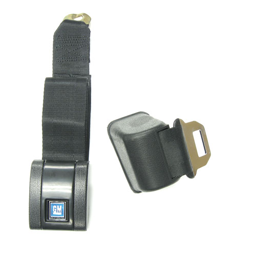 1968-1972 Chevelle GM Restoration Front Seat Belt Right Side, Black