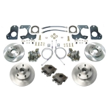 1979-1981 Grand Prix 4 Wheel Disc Brake Upgrade Kit, Black Calipers, w/ Parking Brake Image