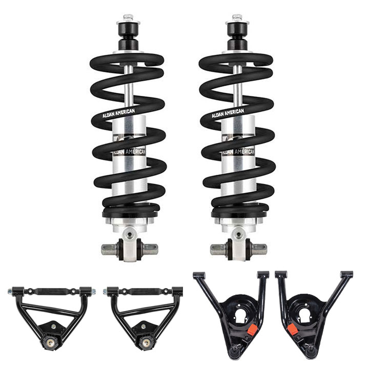 1973-1977 El Camino Tubular Ground Up Front Suspension Kit Featuring Aldan American Coil-Overs, Small Block